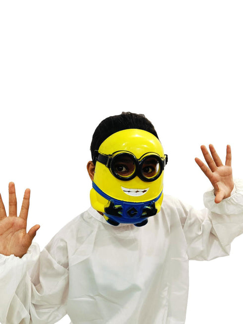 Yellow Childlike Cartoon Character (Despicable Me) Face Mask Fancy Dress Costume Accessories